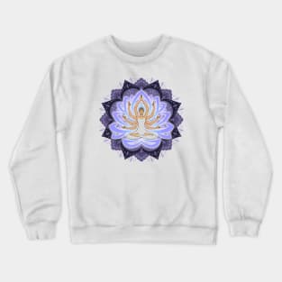 Violet Mandala Woman with Lotus Arms Crewneck Sweatshirt